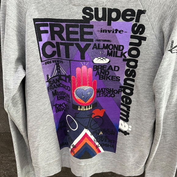 Free City Superman Limited Sweatshirt Size S - Picture 8 of 9
